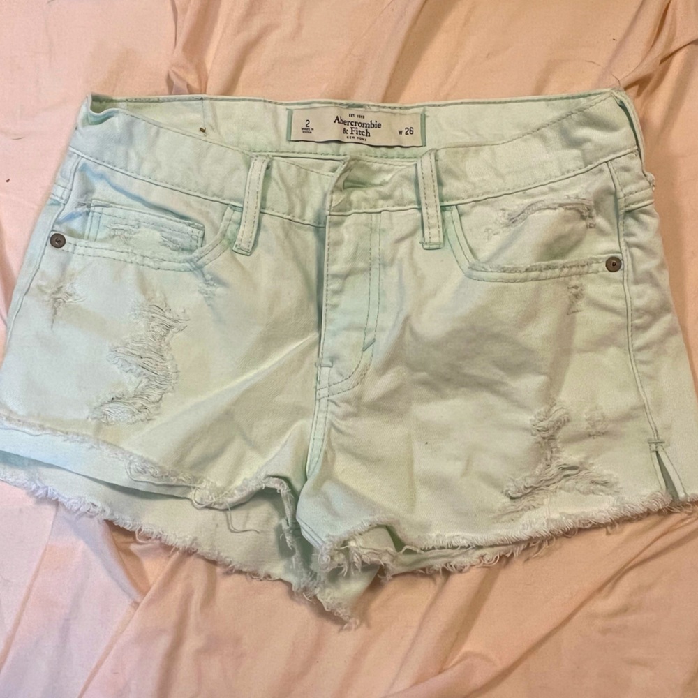 Abercrombie & Fitch Light Green Shorts